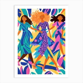 Three Women Dancing Art Print