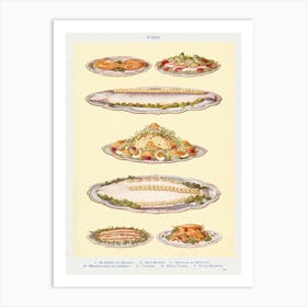 Fish Iv Scallops Au Gratin Art Print