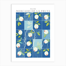 Mercado De La Fruta Plums Illustration 3 Poster Art Print