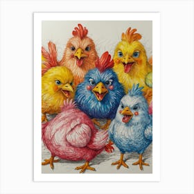 Chickens Art Print