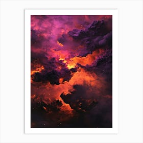 Purple Clouds In The Sky Art Print