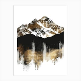 Snowy Mountains Canvas Print Art Print