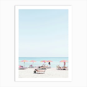 Beach life in Italy Art Print