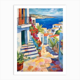 Mykonos Greece 4 Fauvist Painting Art Print