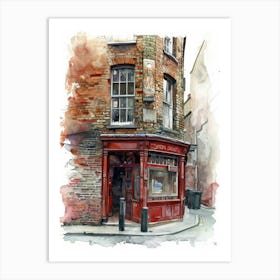 Bromley London Borough   Street Watercolour 1 Art Print