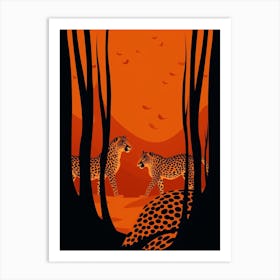 Cheetah Minimalist Abstract 3 Art Print