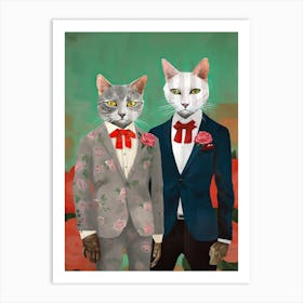 Gucci Fashionista Cats 10 Art Print