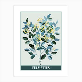 Eucalyptus Tree Illustration Flat 5 Poster Art Print