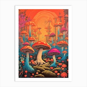 Trippy Mushroom 2 Art Print