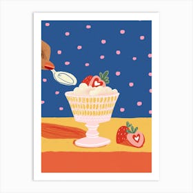 Strawberry Dessert Art Print