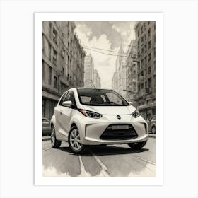 Toyota Yaris 1 Art Print