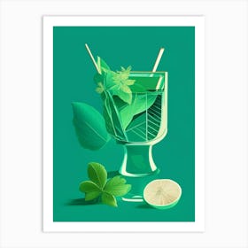 Mint Julep Pop Matisse Cocktail Poster Art Print