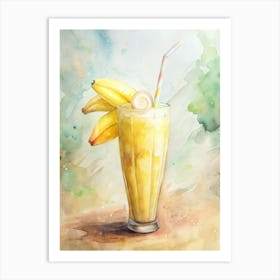 Banana Smoothie Global Art Print