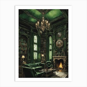 Harry Potter Library 5 Art Print