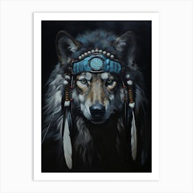 Baffin Island Wolf Native American 3 Art Print