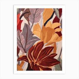 Fall Botanicals Gladiolus 2 Art Print