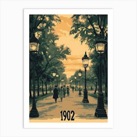 Aihrgdesign A Vintage Poster Of A Serene City Park In 1902 Fe 69e68d81 A22a 4654 A63a 31ffbc95dc47 1 Art Print