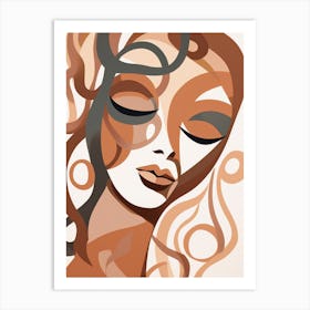 Abstract Woman'S Face 1 Art Print