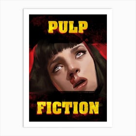 Pulp Fiction Tarantino Mia Overdose Art Print