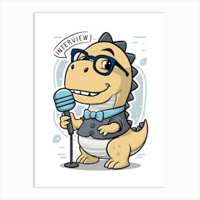 Dinosaur Interview Art Print