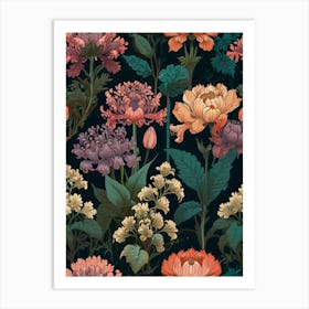 Floral Seamless Pattern Art Print