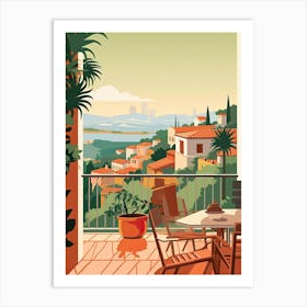 Costa Del Sol, Spain, Graphic Illustration 2 Art Print