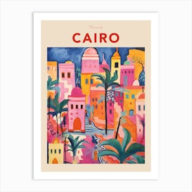 Cairo Egypt 2 Fauvist Travel Poster Art Print