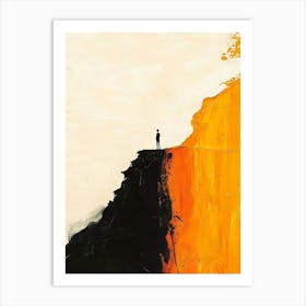 Man On The Cliff Art Print