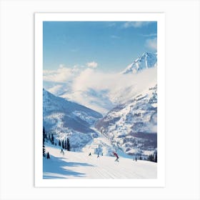Revelstoke, Canada Vintage Skiing Poster Art Print