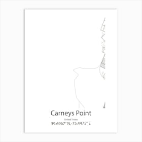 Carneys Point,United States Minimalist Map 1 Affiche