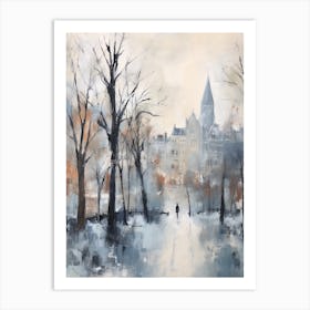 Winter City Park Painting Castle Park Bristol 3 Art Print