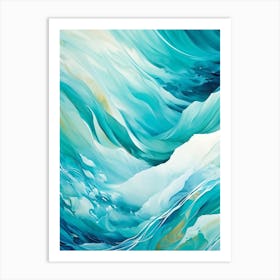 Abstract Rendition Of A Summer Day On A Tropical Glacier Brushed By The Wind With Maritime Patterns (6) Art Print