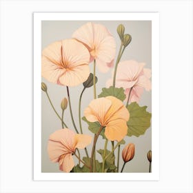 Floral Illustration Nasturtium 4 Art Print