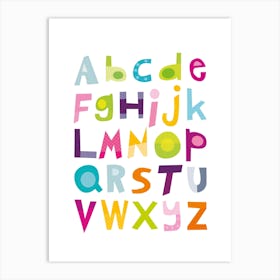 Colourful Alphabet Art Print