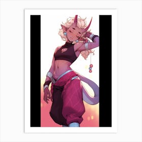 Demon Girl 3 Art Print