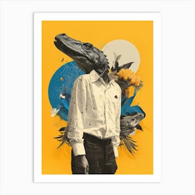 Alligator Head Art Print