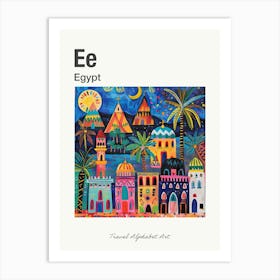 Kids Travel Alphabet  Egypt 3 Art Print