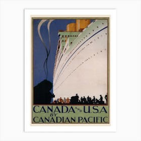 Canada And Usa By Canadian Pacific Hrb Art Print