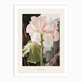Flower Illustration Amaryllis 1 Poster Art Print