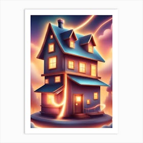 House In The Sky 1 Art Print