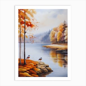 Autumn By The Lake4. Art Print