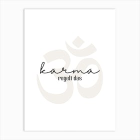 Karma regelt das Art Print