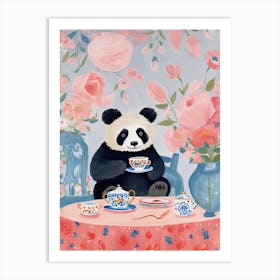 Animals Having Tea   Panda Bear 3 Art Print