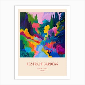 Colourful Gardens Butchart Gardens Canada 2 Red Poster Art Print