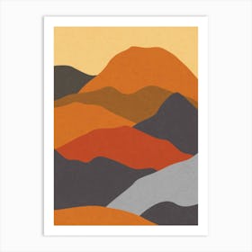 Abstract Mountain Landscape 1 Art Print