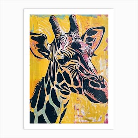 Zoo Austin Texas Colourful Blockprint 1 Art Print