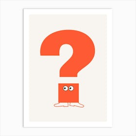 Alphabet Poster Question Mark Art Print