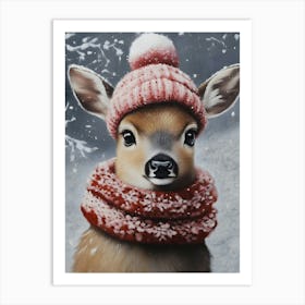 Deer In A Hat Art Print