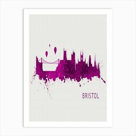 Bristol England City Purple Art Print