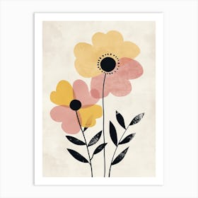 Tucson Flower Market Boho Minimalist Style Art Print